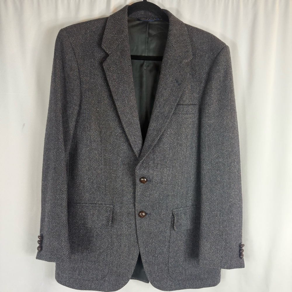 WFF -WM F FARAH - MEN'S VINTAGE BROWN 100% WOOL BLAZER JACKET -
SIZE:38R
